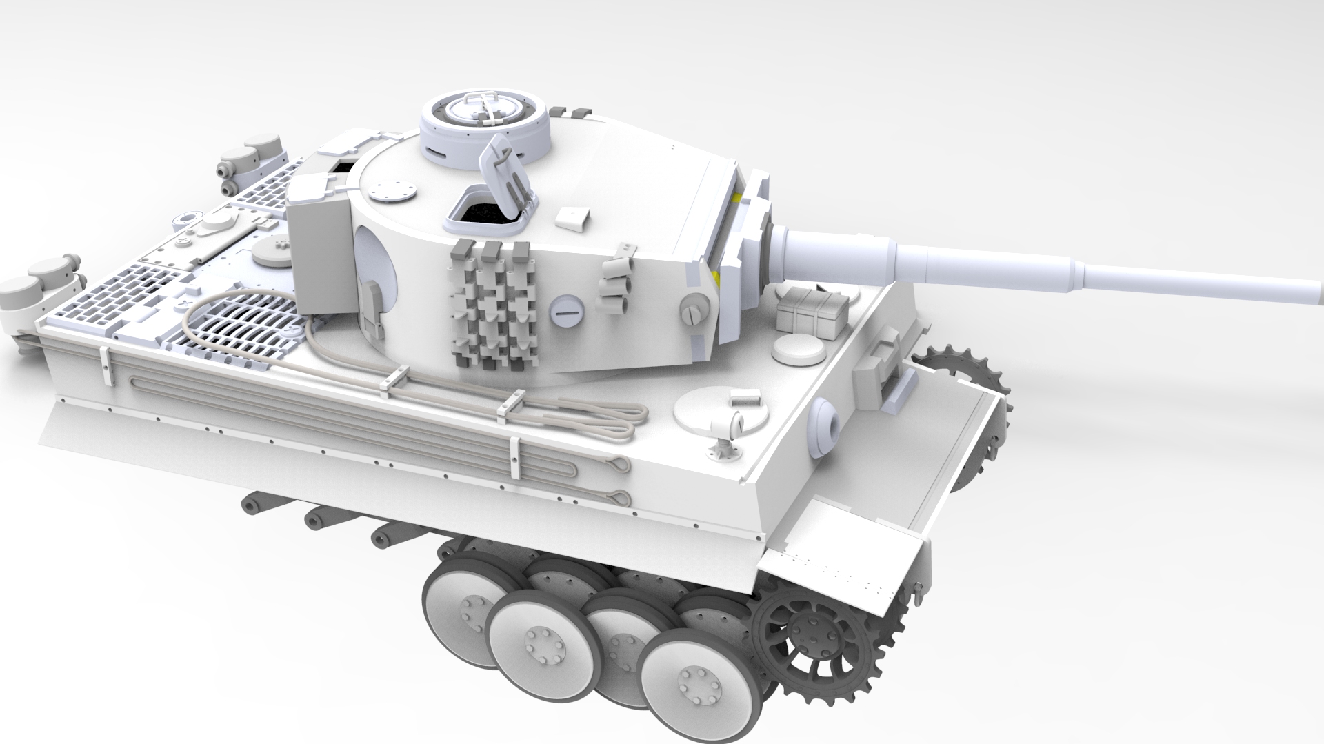 Panzer IV四号中型坦克1比16模型3D打印图纸 STL格式